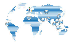 Graphic worldmap with all Global Gate events